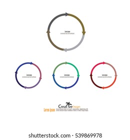 arrow circle .arrow colorful.vector Illustration.