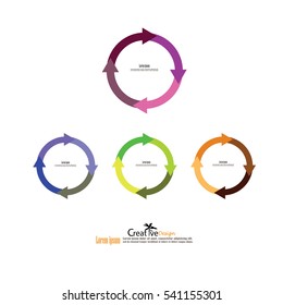 arrow circle .arrow colorful.vector Illustration.