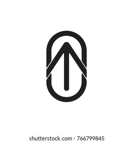 arrow up in circle design logo vector