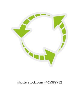 Pfeilkreis Richtung Infografik Symbol Symbol. Einzeln und flach dargestellt. Vektorgrafik