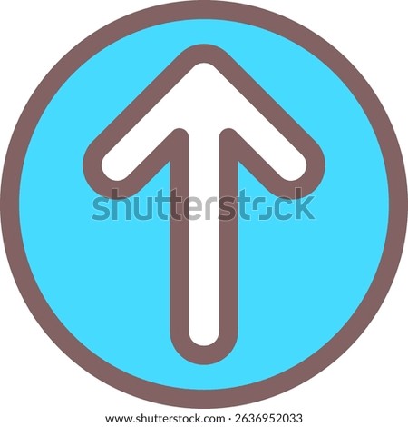 Arrow Circle Up Filled Style Icon Design