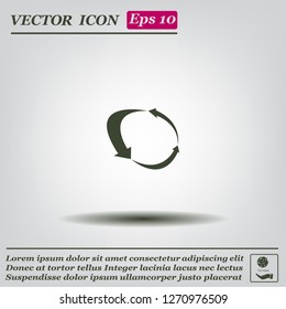 Arrow circle icon - cycle, loop & roundabout signs etc