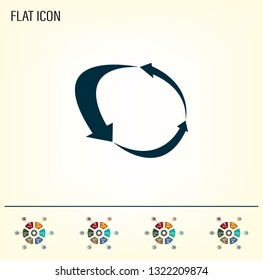 Arrow circle icon - cycle, loop & roundabout signs etc