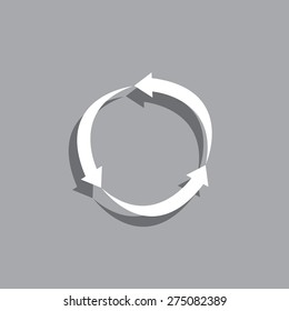 Arrow circle icon. cycle, loop & roundabout signs etc