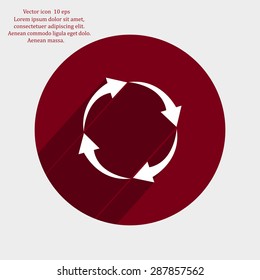 Arrow circle icon - cycle, loop & roundabout signs etc