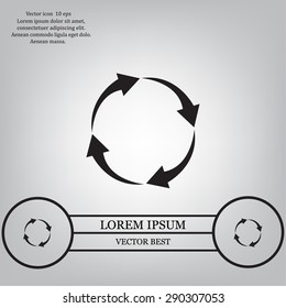 Arrow circle icon - cycle, loop & roundabout signs etc