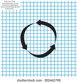 Arrow circle icon - cycle, loop & roundabout signs etc