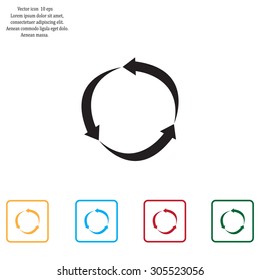 Arrow circle icon - cycle, loop & roundabout signs etc