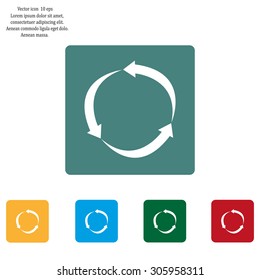 Arrow circle icon - cycle, loop & roundabout signs etc