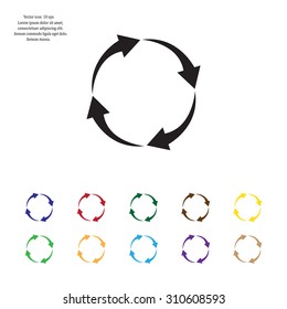 Arrow circle icon - cycle, loop & roundabout signs etc