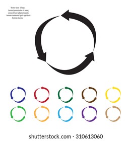 Arrow circle icon - cycle, loop & roundabout signs etc