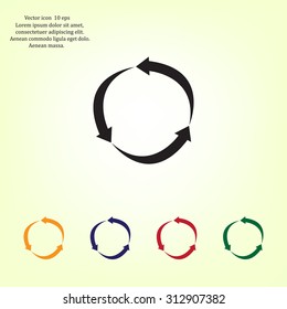 Arrow circle icon - cycle, loop & roundabout signs etc