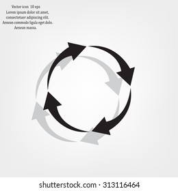 Arrow circle icon - cycle, loop & roundabout signs etc