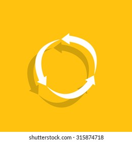 Arrow circle icon - cycle, loop & roundabout signs etc
