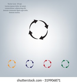 Arrow circle icon - cycle, loop & roundabout signs etc