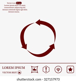 Arrow circle icon - cycle, loop & roundabout signs etc