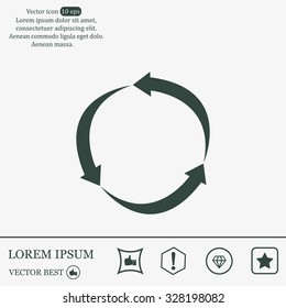 Arrow circle icon - cycle, loop & roundabout signs etc