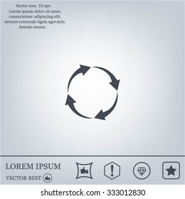 Arrow circle icon - cycle, loop & roundabout signs etc