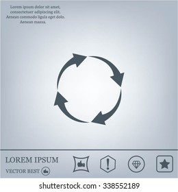 Arrow circle icon - cycle, loop & roundabout signs etc