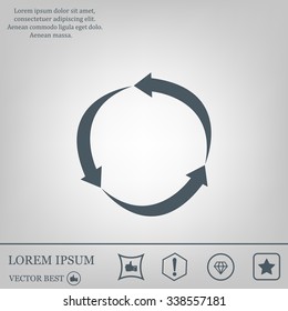 Arrow circle icon - cycle, loop & roundabout signs etc
