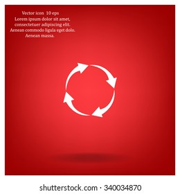 Arrow circle icon - cycle, loop & roundabout signs etc