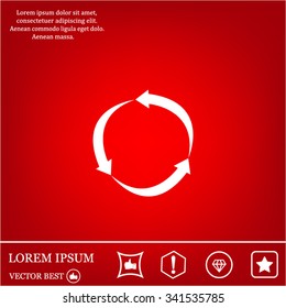 Arrow circle icon - cycle, loop & roundabout signs etc