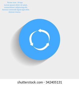 Arrow circle icon - cycle, loop & roundabout signs etc