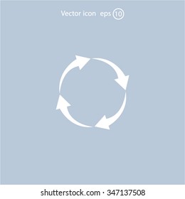 Arrow circle icon - cycle, loop & roundabout signs etc