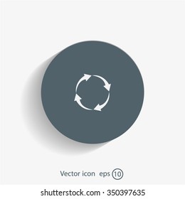 Arrow circle icon - cycle, loop & roundabout signs etc