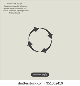 Arrow circle icon - cycle, loop & roundabout signs etc