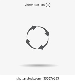 Arrow circle icon - cycle, loop & roundabout signs etc