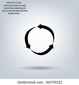 Arrow circle icon - cycle, loop & roundabout signs etc