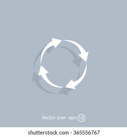 Arrow circle icon - cycle, loop & roundabout signs etc
