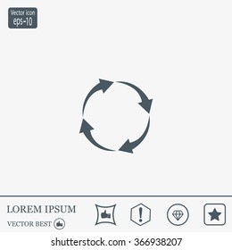 Arrow circle icon - cycle, loop & roundabout signs etc