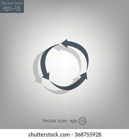 Arrow circle icon - cycle, loop & roundabout signs etc