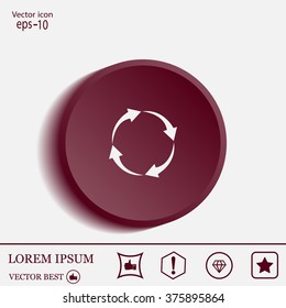 Arrow circle icon - cycle, loop & roundabout signs etc