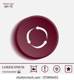 Arrow circle icon - cycle, loop & roundabout signs etc