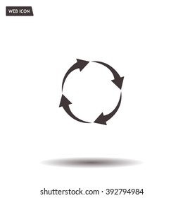 Arrow circle icon - cycle, loop & roundabout signs etc