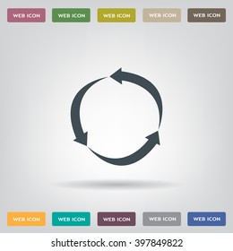 Arrow circle icon - cycle, loop & roundabout signs etc