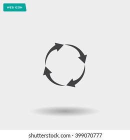 Arrow circle icon - cycle, loop & roundabout signs etc