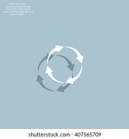 Arrow circle icon - cycle, loop & roundabout signs etc