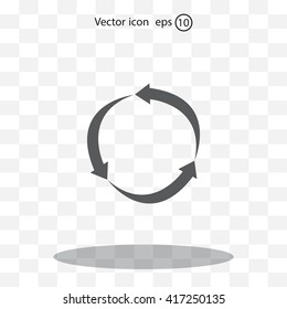 Arrow circle icon - cycle, loop & roundabout signs etc