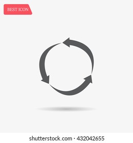 Arrow circle icon - cycle, loop & roundabout signs etc