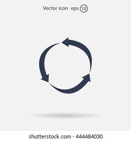 Arrow circle icon - cycle, loop & roundabout signs etc