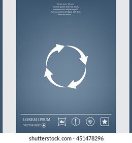 Arrow circle icon - cycle, loop & roundabout signs etc