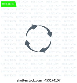 Arrow circle icon - cycle, loop & roundabout signs etc