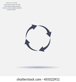 Arrow circle icon - cycle, loop & roundabout signs etc