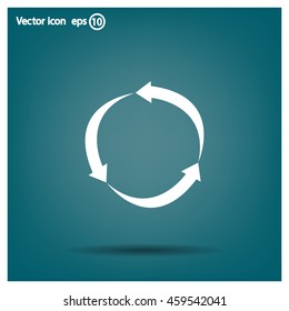 Arrow circle icon - cycle, loop & roundabout signs etc
