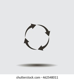 Arrow circle icon - cycle, loop & roundabout signs etc
