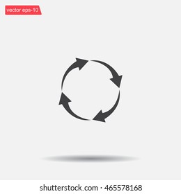 Arrow circle icon - cycle, loop & roundabout signs etc